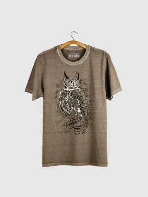 T-shirt masculina - Jacurutu (Bubo virginianus)