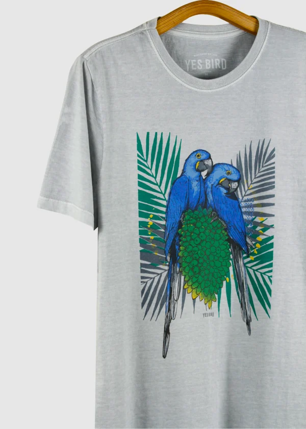 Camiseta estonada - Arara-azul-grande (Anodorhynchus hyacinthinus)