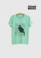 Camiseta Infantil estonada - Papagaio-de-peito-roxo (Amazona vinacea)