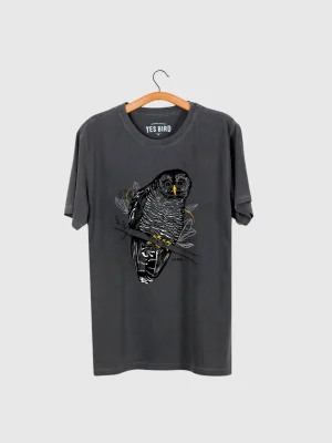 Camiseta estonada - Coruja-preta (Strix huhula)