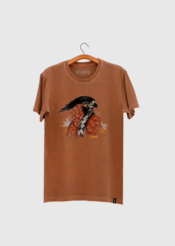 T-shirt masculina - Gavião-de-penacho (Spizaetus ornatus)