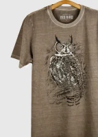 T-shirt masculina - Jacurutu (Bubo virginianus)