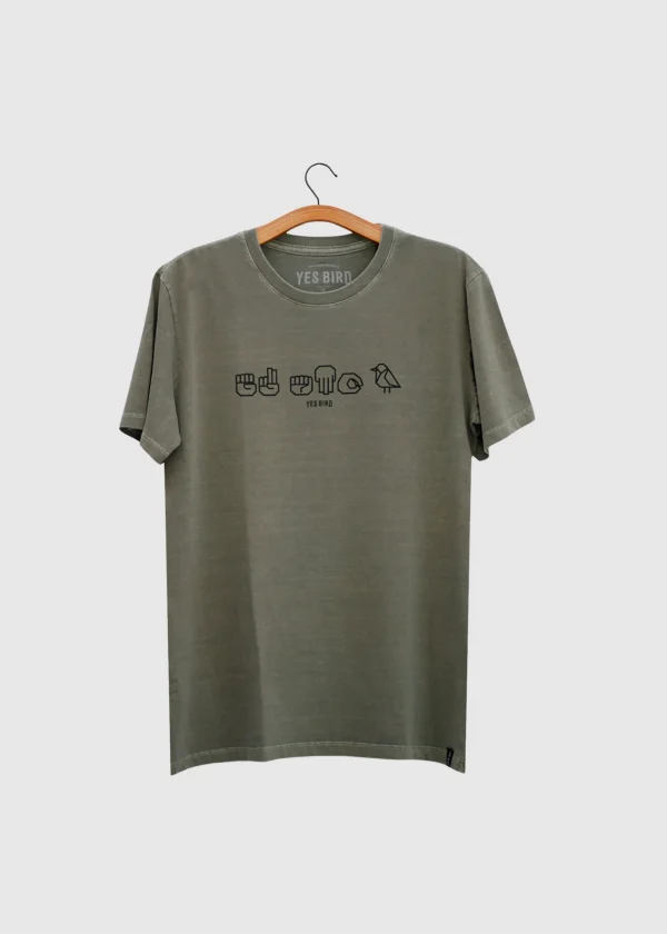 T-shirt masculina - Eu amo Aves (Libras)