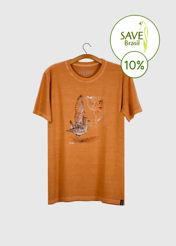 T-shirt estonada - Maçarico-acanelado (Calidris subruficollis)
