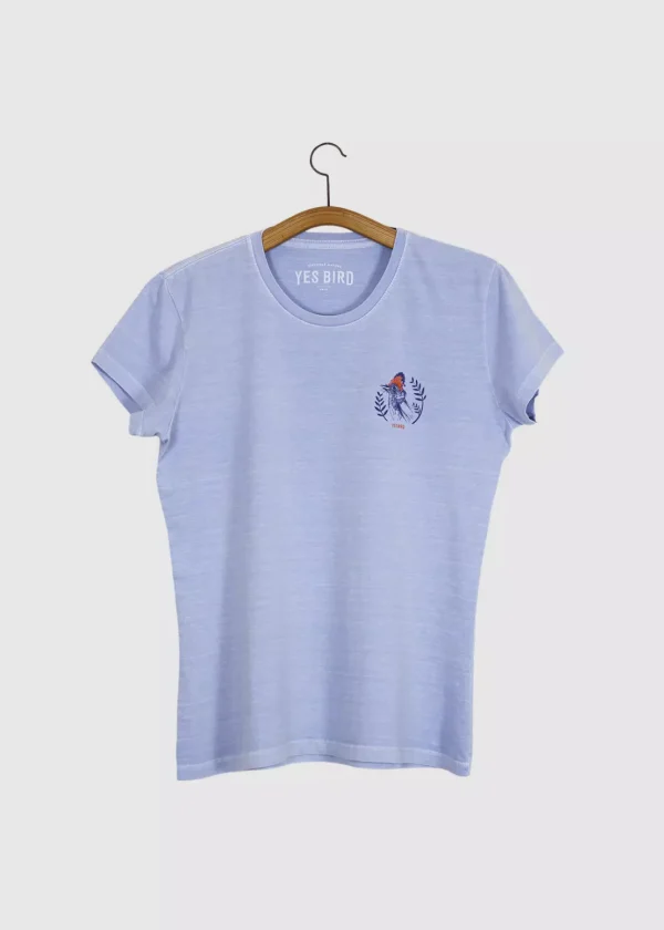 Camiseta Baby-look estonada - Maria-leque-do-sudeste (Onychorhynchus swainsoni)