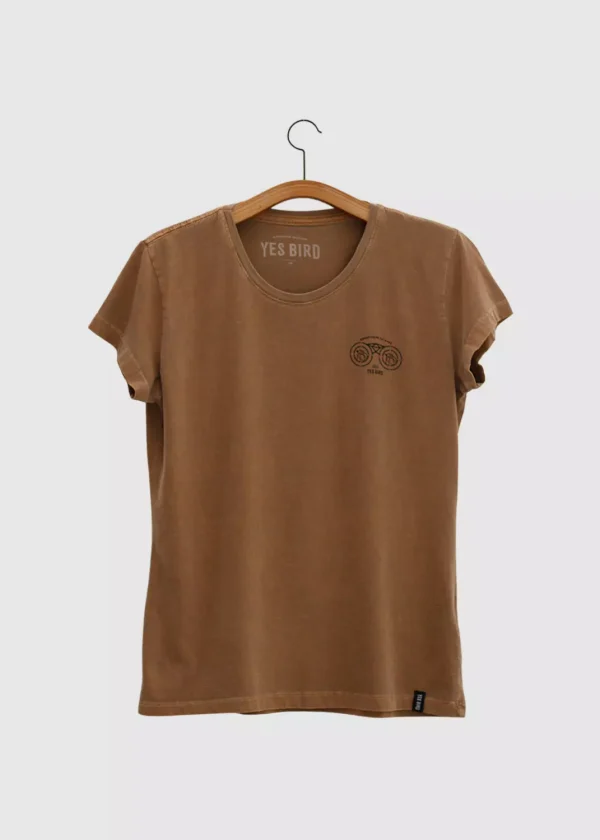 Camiseta Baby-look estonada - Observação de Aves