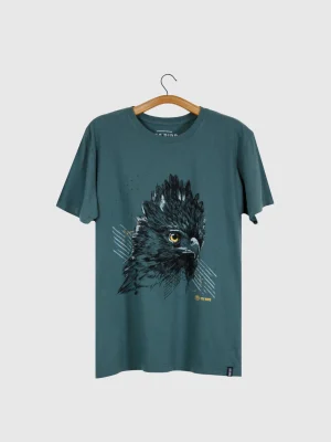 T-shirt estonada - Gavião-pega-macaco (Spizaetus tyrannus)
