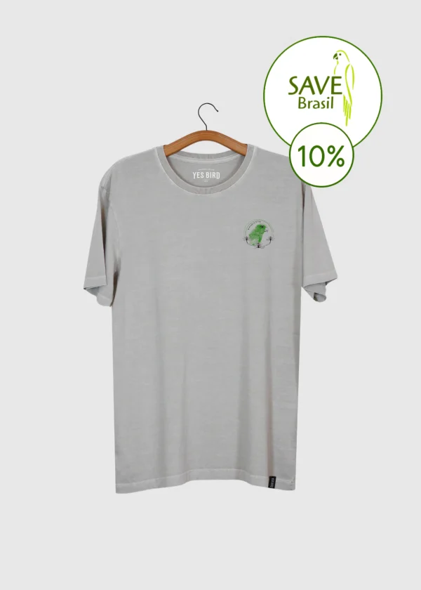 Camiseta Unissex estonada - Periquito-rico (Brotogeris tirica)