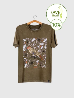T-shirt estonada - Rolinha-do-planalto (Columbina cyanopis)
