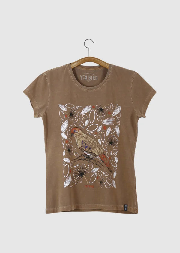Camiseta Baby-look estonada - Rolinha-do-planalto (Columbina cyanopis)