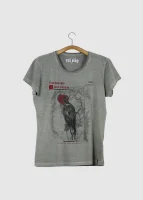 Camiseta Baby-look estonada - Pica-pau-de-cara-canela (Celeus galeatus)