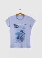 Camiseta Baby-look estonada - Martim-pescador-grande (Megaceryle torquata)