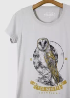 Camiseta Baby-look estonada - Suindara (Tyto furcata)