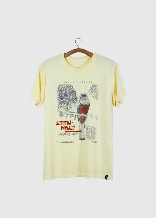 T-shirt masculina - Surucuá-variado (Trogon surrucura)