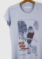 Camiseta Baby-look estonada - Surucuá-variado (Trogon surrucura)