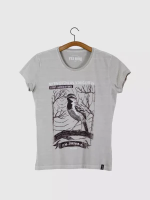 Camiseta Baby-look estonada - Tem-farinha-aí (Myrmorchilus strigilatus)