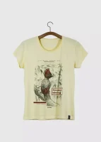 Camiseta Baby-look estonada - Pica-pau-da-taboca (Celeus obrieni)