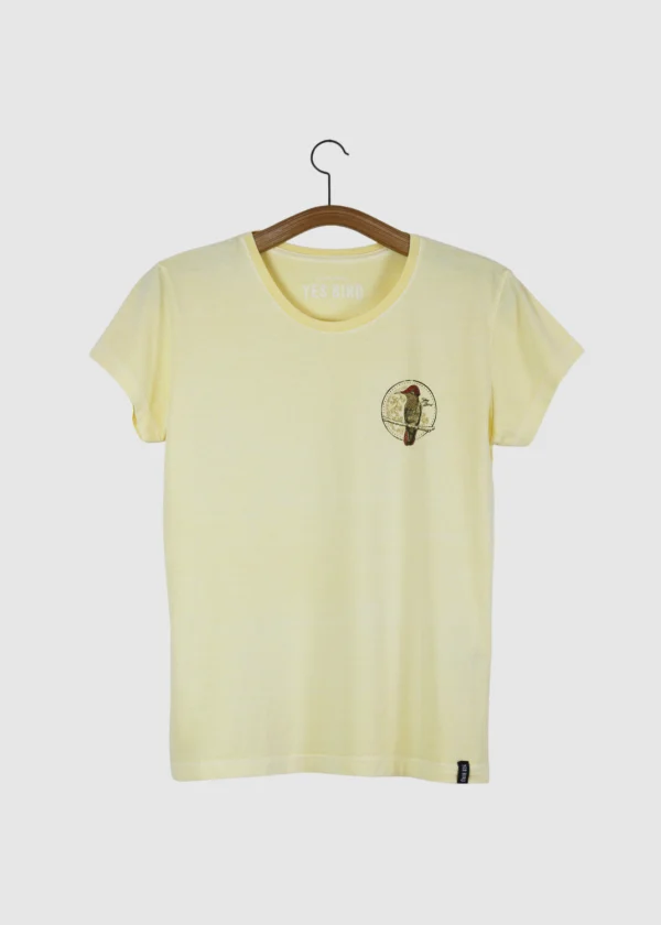 Camiseta Baby-look estonada - Beija-flor-vermelho (Chrysolampis mosquitus)