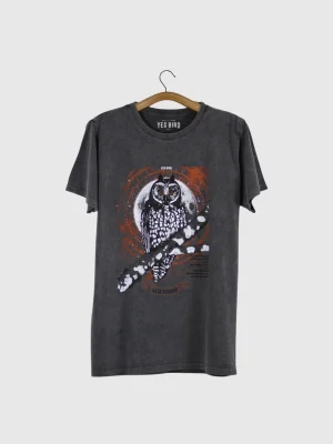 T-shirt masculina - Mocho-preto (Asio stygius)