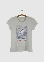Camiseta Baby-look estonada - Soldadinho-do-araripe (Antilophia bokermanni)