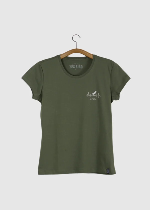 Camiseta Baby-look em Malha leve - Sabiá-laranjeira