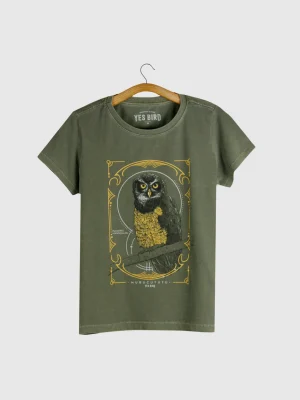 Camiseta baby-look - Murucututu (Pulsatrix perspicillata)