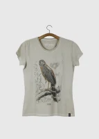 Camiseta Baby-look estonada - Falcão-relógio (Micrastur semitorquatus)