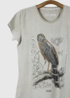 Camiseta Baby-look estonada - Falcão-relógio (Micrastur semitorquatus)