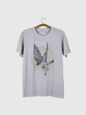 T-shirt masculina - Falcão-peregrino (Falco peregrinus)