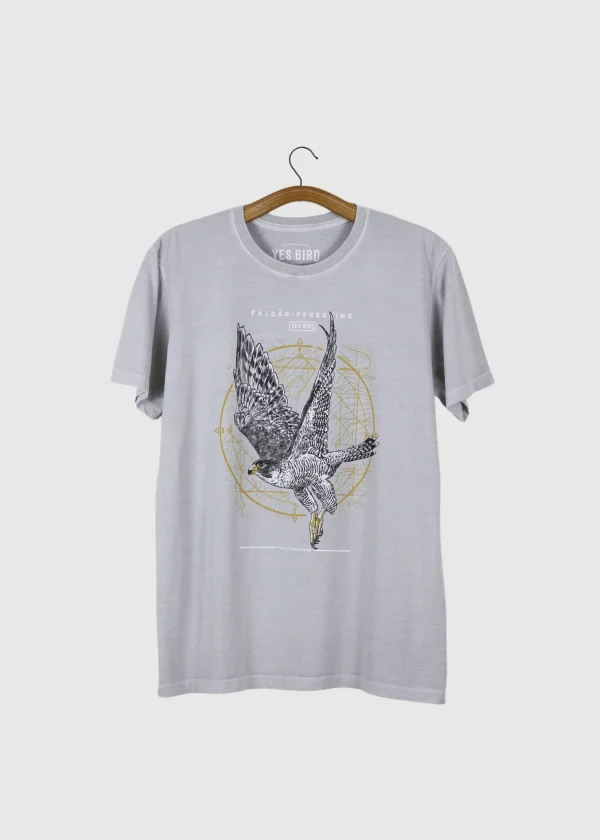 T-shirt masculina - Falcão-peregrino (Falco peregrinus)