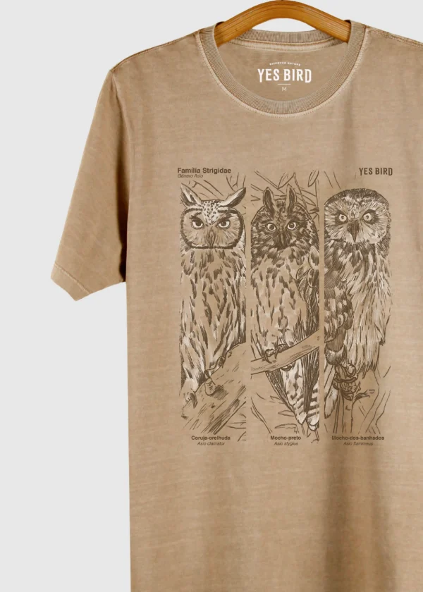 Camiseta estonada - Corujas (gênero asio)