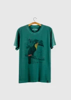 T-shirt masculina - Tucano-de-bico-preto (Ramphastos vitellinus)