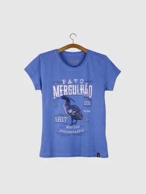 Camiseta Baby-look estonada - Pato-mergulhão (Mergus octosetaceus)