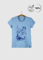 Camiseta Baby-look em Malha leve - Rabo-de-palha
