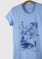 Camiseta Baby-look em Malha leve - Rabo-de-palha