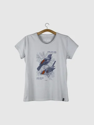 Camiseta Baby-look estonada - Saíras