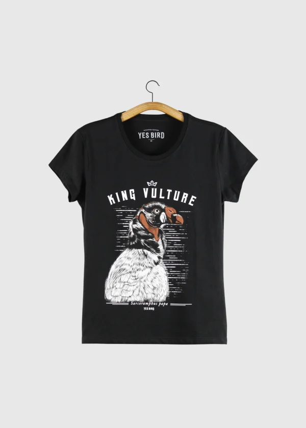 Camiseta Baby-look em Malha leve - Urubu-rei (Sarcoramphus papa)
