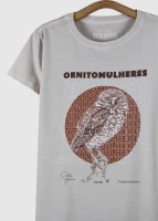 Camiseta Baby-look - Coruja-buraqueira - OrnitoMulheres