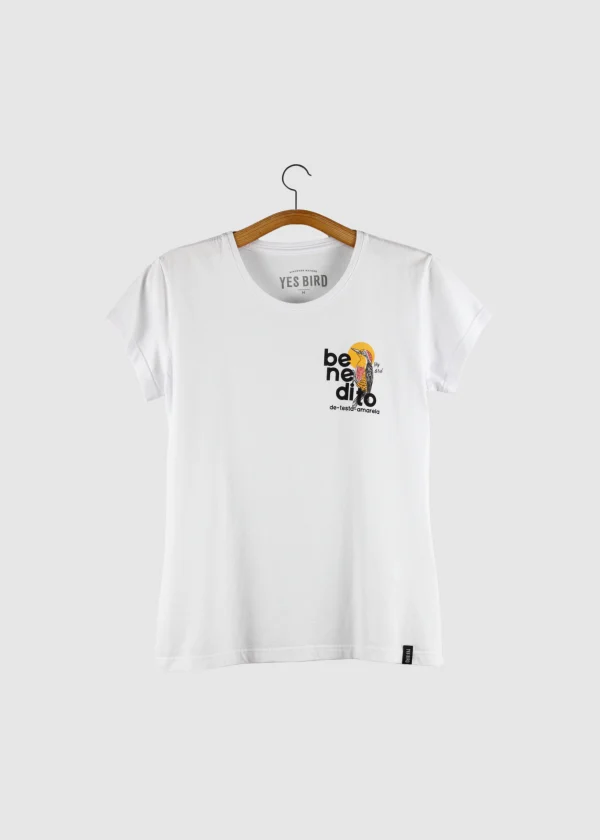 Camiseta Baby-look estonada - Benedito (Melanerpes flavifrons)