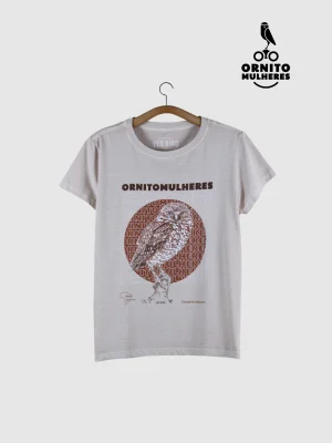 Camiseta Baby-look - Coruja-buraqueira - OrnitoMulheres