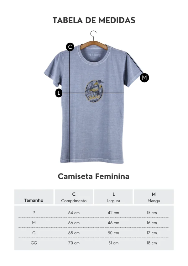 Camiseta Feminina Estonada - Papa-piri (Tachuris rubrigastra)
