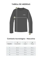 Camiseta manga longa masculina - Poliamida UPF 50+
