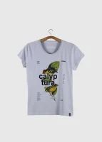Camiseta Baby-look estonada - Tietê-de-coroa (Calyptura cristata)