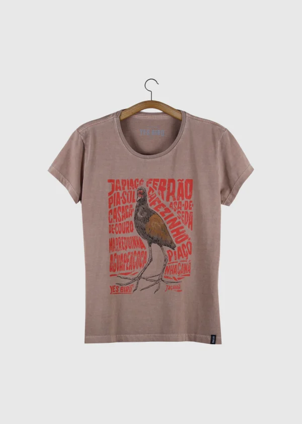 Camiseta Baby-look estonada - Jaçanã (Jacana jacana)