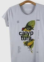 Camiseta Baby-look estonada - Tietê-de-coroa (Calyptura cristata)
