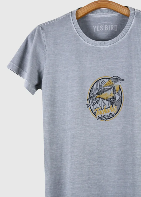 Camiseta Feminina Estonada - Papa-piri (Tachuris rubrigastra)