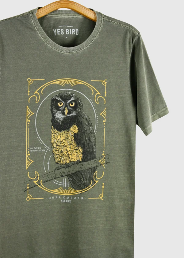 T-shirt masculina - Murucututu (Pulsatrix perspicillata)