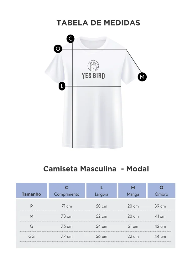 Camiseta masculina - Modal