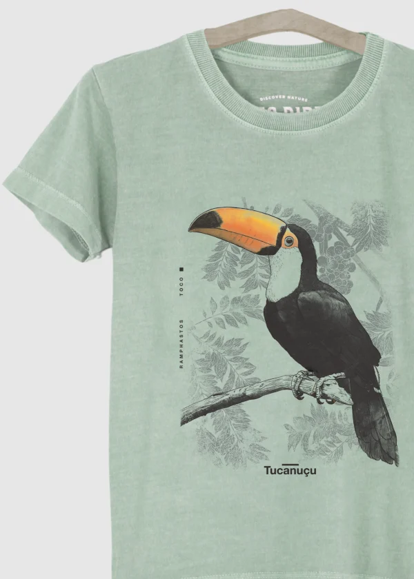 Camiseta infantil estonada - Tucanuçu (Ramphastos toco)