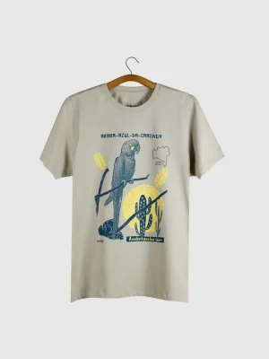 Camiseta em Malha leve - Arara-azul-da-caatinga (Anodorhynchus leari)